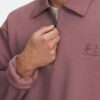 Bluză cu guler din fleece și fermoar
