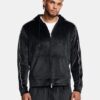 Hanorac cu glugă și fermoar integral din velur