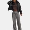 Pantaloni cargo cu model houndstooth