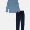Set cu mâneci lungi și pantaloni de jogging cu logo suprapus