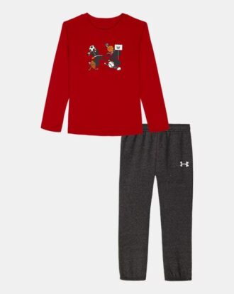 Set cu mâneci lungi și pantaloni de jogging pentru copii mici, cu logo Multi Sport