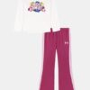 Set cu mâneci lungi și pantaloni de yoga cu dungi laterale