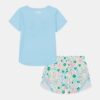 Set pantaloni scurți din microfibră țesută cu logo floral pentru bebeluși