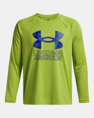 Tech™ Tricou cu mâneci lungi și logo mare imprimat (mărime extinsă)