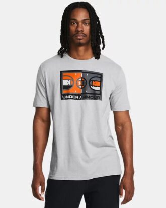 Tricou cu mânecă scurtă cu simbolul baschetului