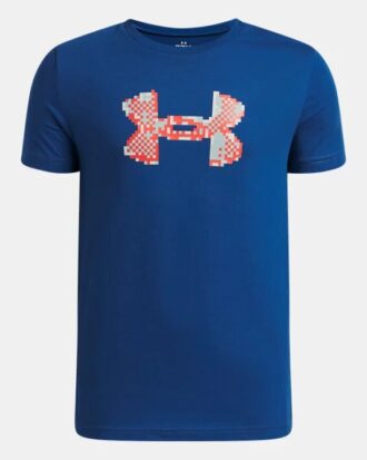 Tricou cu mânecă scurtă și logo pixelat