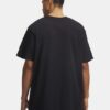Tricou cu mânecă scurtă pentru bărbați, cu logo UA brodat, din material gros