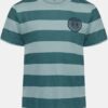 Tricou cu mâneci scurte și dungi imprimate